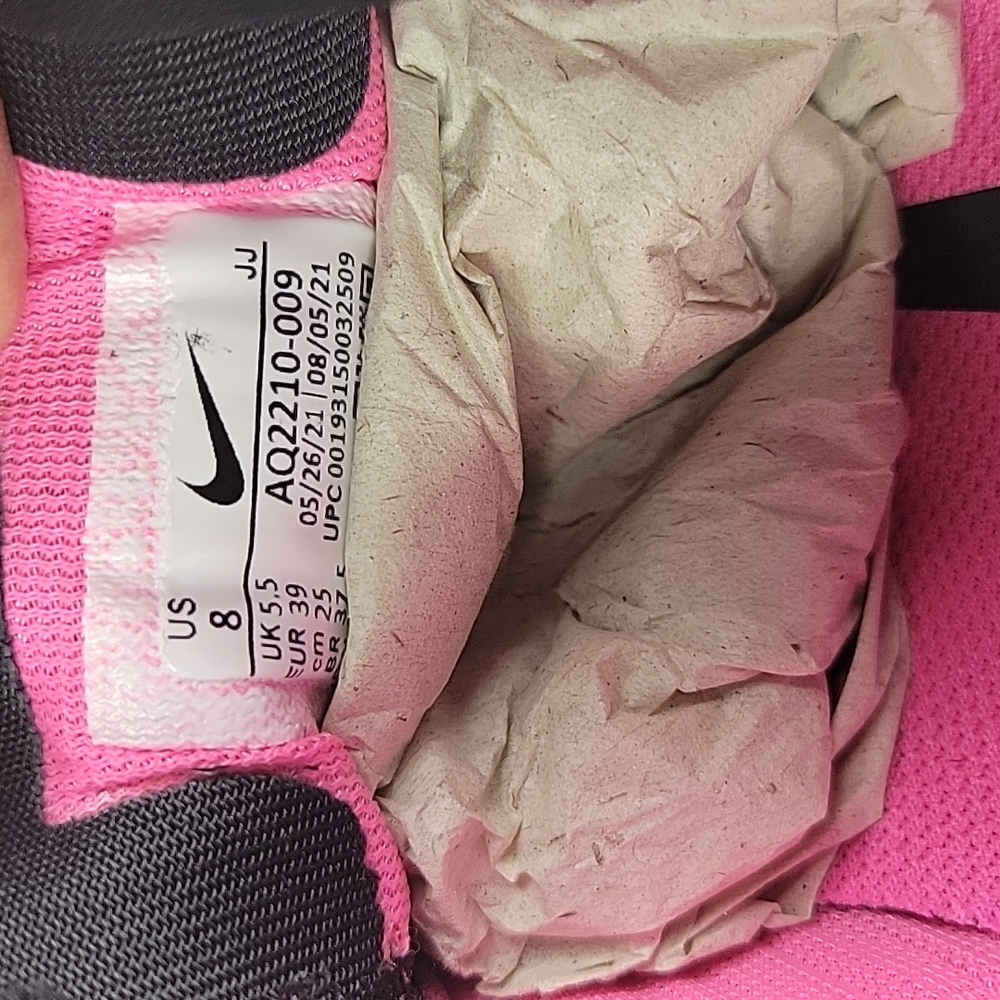 💥SOLD💥Nike Air Zoom Pegasus 36 Running Shoe Black / Pink Blast Women's 8 - Picture 6 of 8